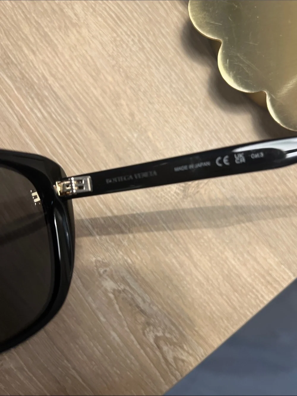 Bottega Venetia Classic Black Oversized Sunglasses (authentic)